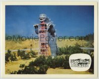 1z349 GODZILLA ON MONSTER ISLAND German LC '72 cool Godzilla-replica building at a theme park!