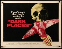 1z012 DARK PLACES 1/2sh '74 cool image of skull & pick, there's more than death waiting for you!