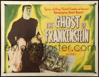 1z001 GHOST OF FRANKENSTEIN 1/2sh R48 huge Lon Chaney Jr. monster image + graveyard scene, rare!