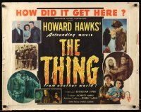 1z005 THING style B 1/2sh '51 Howard Hawks classic, shows seven scenes from the movie, ultra rare!