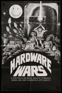 1z427 HARDWARE WARS 24x36 1sh '78 Ernie Fosselius Star Wars parody art with household appliances!