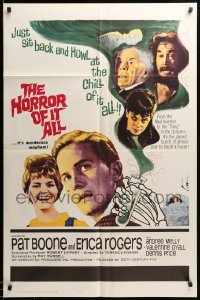1z433 HORROR OF IT ALL 1sh '64 Pat Boone, just sit back and howl at the chill of it all!