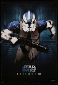 1z317 REVENGE OF THE SITH teaser DS 1sh '05 Star Wars Episode III, George Lucas, clone trooper!