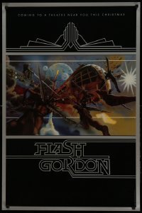 1z278 FLASH GORDON 25x38 special poster '80 best different artwork by Philip Castle!