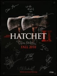 1z279 HATCHET II signed 18x24 special '10 by director Adam Green & TWELVE different cast members!