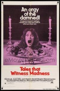 1z487 TALES THAT WITNESS MADNESS 1sh '73 wacky screaming head on food platter horror image!