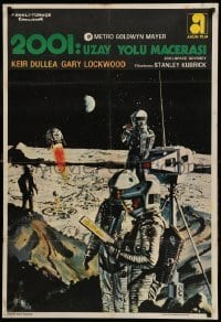 1z065 2001: A SPACE ODYSSEY Turkish '73 Stanley Kubrick, art of astronauts by Bob McCall