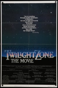1z492 TWILIGHT ZONE 1sh '83 Rod Serling TV series, Spielberg, Alvin art, w/border design!