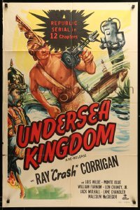 1z493 UNDERSEA KINGDOM 1sh R50 Crash Corrigan, Republic sci-fi fantasy serial in 12 chapters!