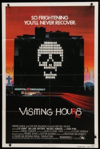 1z495 VISITING HOURS revised 1sh '82 so frightening you'll never recover, art of skull in hospital!