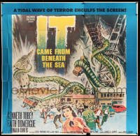 2a103 IT CAME FROM BENEATH THE SEA 6sh '55 Harryhausen tidal wave of terror, cool art, ultra rare!