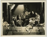 2a038 MASK OF FU MANCHU candid 8x10.25 still '32 portrait of cast & crew w/Boris Karloff in makeup!