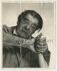 2a030 OF MICE & MEN signed stage play 8x10 still '39 by Lon Chaney Jr., as murderous Lenny!