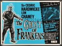 2a232 GHOST OF FRANKENSTEIN British quad R50s huge close up of Lon Chaney Jr. as the monster!