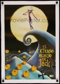 2a139 NIGHTMARE BEFORE CHRISTMAS linen 15x21 Chilean commercial poster '00 Spanish title!