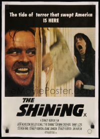 2a140 SHINING linen 15x21 Chilean commercial poster '07 Stanley Kubrick, Jack Nicholson, Duvall!