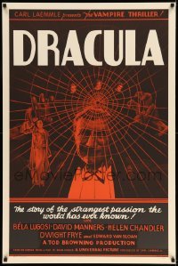 2a257 DRACULA S2 recreation 1sh 1999 Tod Browning, most classic vampire Bela Lugosi, best horror!