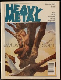 2a304 HEAVY METAL magazine January 1983 the adult illustrated fantasy mag, Joseph Chiodo art!