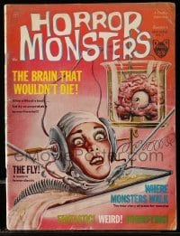 2a305 HORROR MONSTERS magazine Summer 1964 great artwork from The Brain That Wouldn't Die!