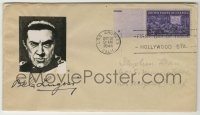 2a020 BELA LUGOSI signed 4x7 first day cover '44 50th Anniversary of Motion Pictures!