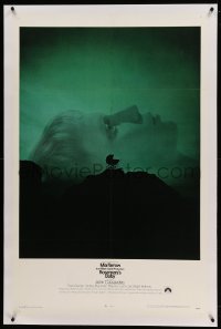 2a187 ROSEMARY'S BABY linen 1sh '68 Roman Polanski, Mia Farrow, creepy baby carriage horror image!