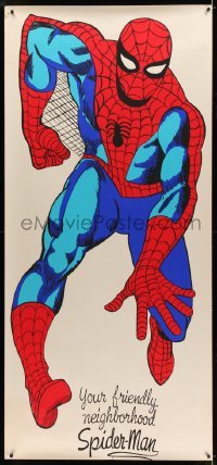 2a201 SPIDER-MAN 33x71 special '66 full-length art of your friendly neighborhood superhero!