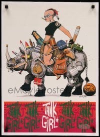2a135 TANK GIRL linen 17x23 English special '94 great Glyn Dillon art used in Deadline magazine!