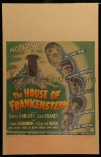 2a042 HOUSE OF FRANKENSTEIN WC '44 Boris Karloff & all top monster stars in make-up, ultra rare!