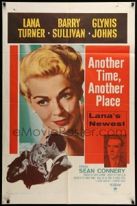 2b034 ANOTHER TIME ANOTHER PLACE 1sh '58 sexy Lana Turner has an affair with young Sean Connery!