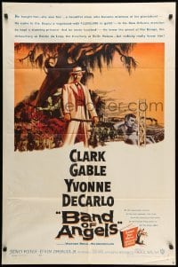2b050 BAND OF ANGELS 1sh '57 Clark Gable buys beautiful slave mistress Yvonne De Carlo!