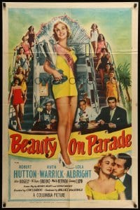 2b061 BEAUTY ON PARADE 1sh '50 Robert Hutton, Ruth Warrick, sexy Lola Albright is Miss U.S.A.!