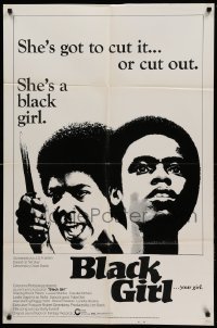 2b088 BLACK GIRL 1sh '72 directed by Ossie Davis, Claudia McNeil has to cut it or cut out!