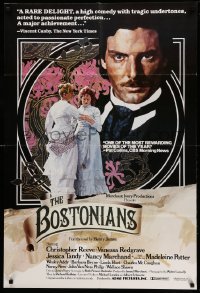 2b103 BOSTONIANS 1sh '84 artwork of Christopher Reeve, Vanessa Redgrave!
