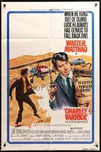 2b131 CHARLEY VARRICK 1sh '73 Walter Matthau in Don Siegel crime classic!