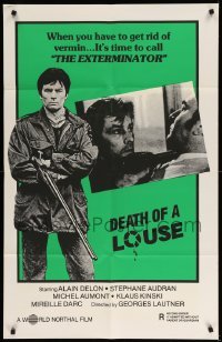 2b169 DEATH OF A LOUSE 1sh '78 Klaus Kinski, great images of Alain Delon with guns!