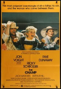 2b129 CHAMP English 1sh '79 different image of Jon Voight with Ricky Schroder, Faye Dunaway!