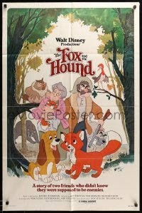 2b249 FOX & THE HOUND 1sh '81 two friends who didn't know they were supposed to be enemies!