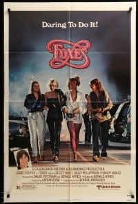 2b250 FOXES 1sh '80 Jodie Foster, Cherie Currie, Marilyn Kagen & Kandice Stroh arm-in-arm!