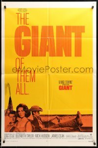 2b265 GIANT 1sh R70 James Dean, Elizabeth Taylor, Rock Hudson, directed by George Stevens!