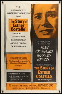 2b280 GOLDEN VIRGIN 1sh '57 art of deaf/mute Heather Sears in The Story of Esther Costello!