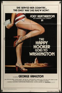2b313 HAPPY HOOKER GOES TO WASHINGTON 1sh '77 Joey Heatherton serves country the only way she knows