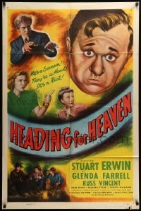 2b319 HEADING FOR HEAVEN 1sh '47 Erwin thinks he's dying & his family tries to contact the spirit!
