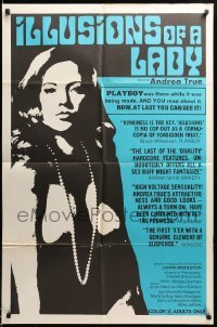 2b379 ILLUSIONS OF A LADY 1sh '74 Playboy, Jamie Gillis, sexy art of topless Andrea True!