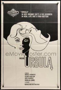 2b396 INSIDE URSULA 1sh '70s she's sex goddess in dreams & even better in real life, cool art!