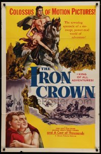 2b404 IRON CROWN 1sh R52 forgotten Italian fantasy epic, w/elements of all previous ones combined!