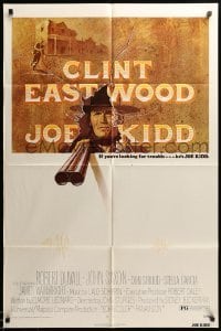 2b421 JOE KIDD 1sh '72 John Sturges, if you're looking for trouble, he's Clint Eastwood!