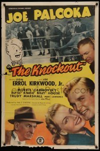 2b422 JOE PALOOKA IN THE KNOCKOUT 1sh '47 Leon Errol, Joe Kirkwood as Joe Palooka, boxing!