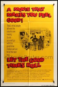 2b469 LET THE GOOD TIMES ROLL style D 1sh '73 Chuck Berry, Bill Haley & real '50s rockers!