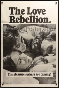 2b527 LOVE REBELLION 1sh '65 Joseph Sarno directed, Ginger Stevens, Melissa Ford, pleasure seekers