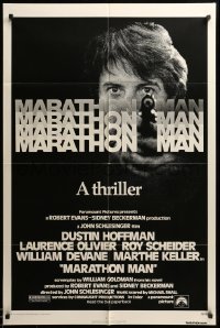 2b564 MARATHON MAN 1sh '76 cool image of Dustin Hoffman, John Schlesinger classic thriller!